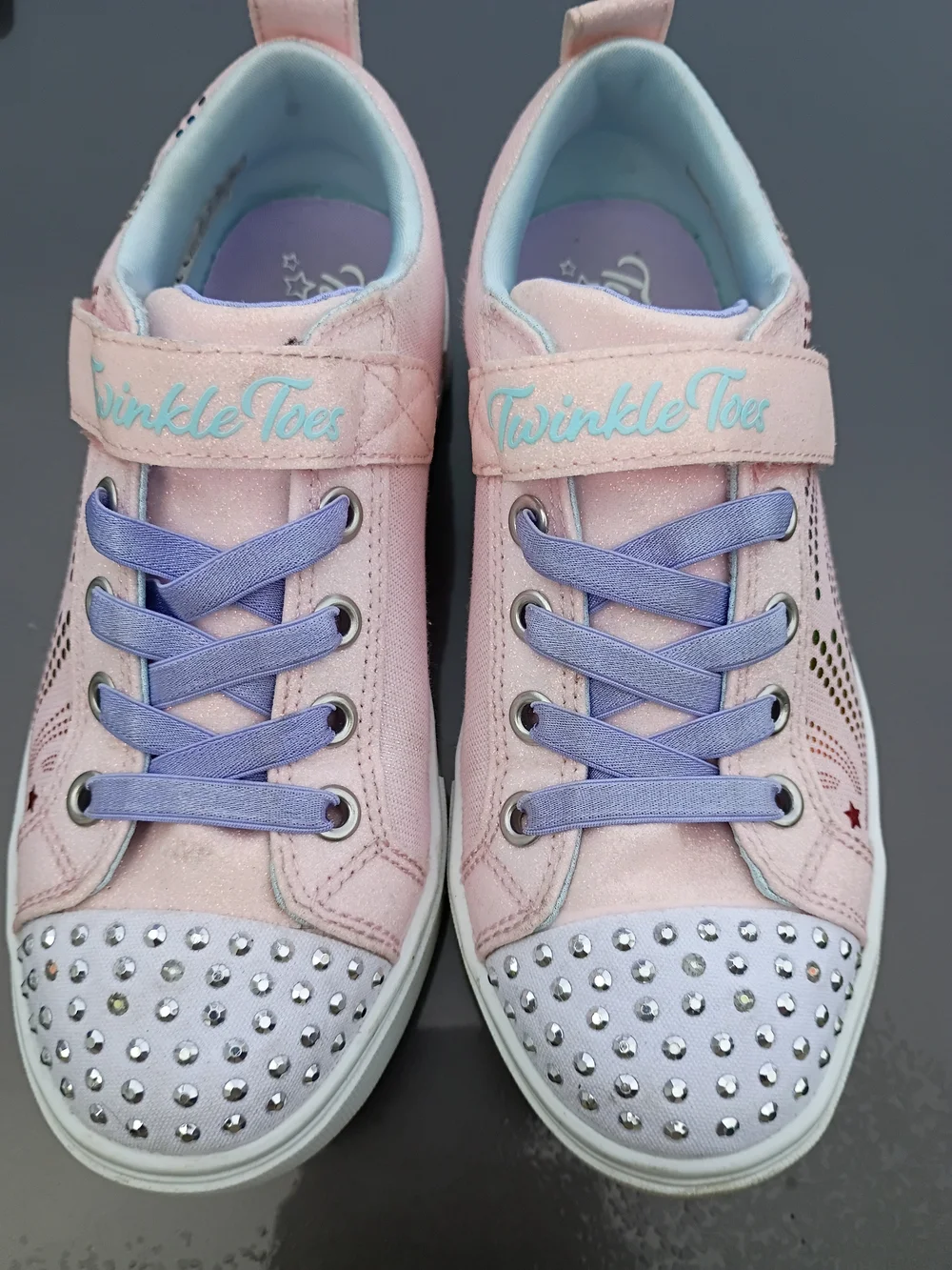 Girls Pink and Purple Light-Up Sneakers